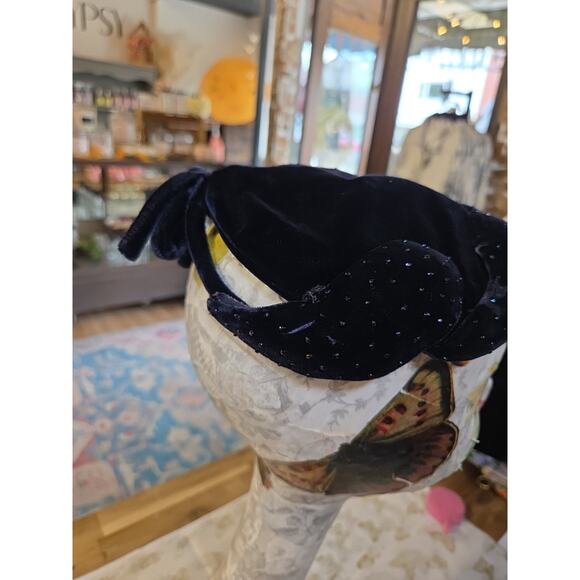 1940s Velour Hat Facisnator Vintage - Picture 3 of 15